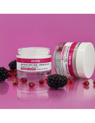 Infusion anti-âge – Crème de jour – Grenade & Mûre