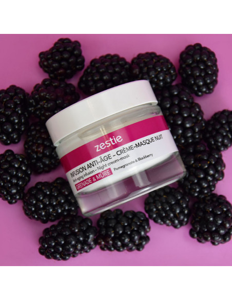Infusion anti-âge – Crème-masque de nuit – Grenade & Mûre