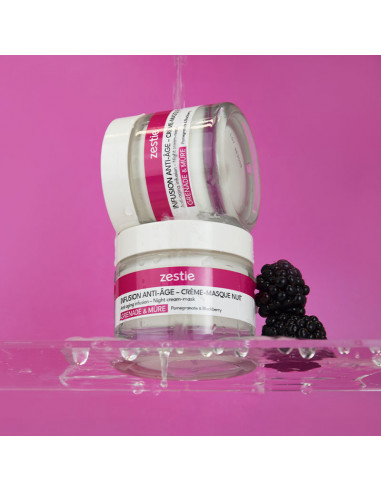 Infusion anti-âge – Crème-masque de nuit – Grenade & Mûre