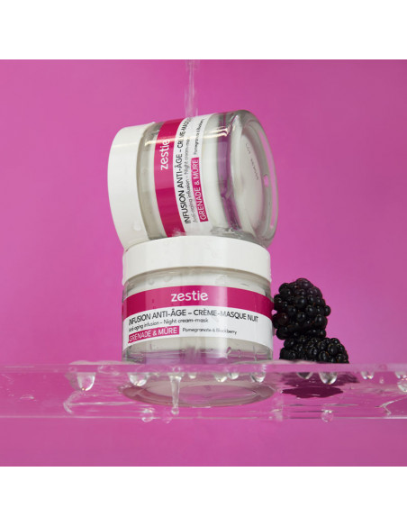 Infusion anti-âge – Crème-masque de nuit – Grenade & Mûre