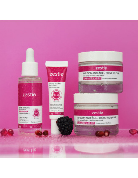 Infusion anti-âge – Crème-masque de nuit – Grenade & Mûre